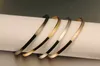 Partihandel armband bred manschettkammare rostfritt stål 18k guldpläterad tom för män