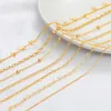 1meter Chains for Diy Jewelry Making Supplies Kits 18k Gold Plated for Adults Materials Accessories Findings & Components O Star Bead Chain