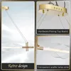 Lampes suspendues Lampe en cuivre nordique pour salle à manger Creative Long Lights Living Decor Acrylique Shade Suspension Led Dimmable