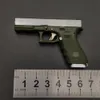 Metal G17 Gun Pistol 1: 3 ألعاب نموذجية مع 6 رصاصات قذيفة القذف المسدس الحلي المصغرة الحلي عالية المحاكاة معدات الجندي القابلة للفصل 2112