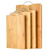 Karboniserad bambuhackblock Kök Fruktbräda Stora förtjockade hushållsskärbrädor Cwile