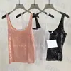 Womens Pailletten T-shirt Designer Tops Camisoles Mode Glanzende Tees Party Stijl Tanks Voor Vrouwen