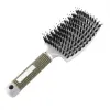 Quatily Pro Hair Scalp Massage Comb Hairbrush Bristlenylon Weet Curly Detangle Hair Brush for Salon Hairdressing Stylingツール