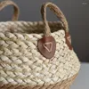 Garden Decorations 2023 Plant Artifact Flower Basket Vase Decoration Straw Braided Package Pot Container Bamboo