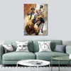 Abstract Canvas Art Jazz Trio 2 Pittura a olio artigianale Modern Decor Studio Apartment