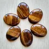 Cristal en gros 6pcs / lot de bonne qualité Tiger Tiger Eye Stone Ovale Cabochon 30x40 mm Charmes de pierre Perles pour les bijoux de bricolage fabriquant gratuitement