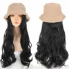Модная интегрированная шляпа для париков для женщин с длинными вьющимися волосами и ягненком, тепло для зимних