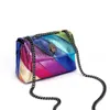 Kurt Rainbow damska torba kontrastowa kolor Crossbody Crossbody Eagle Bird Head Ramię 0614