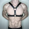 Cintos Fullyoung Sexy Leather Harness Men Bondage Belt Gay Adult Toys Rave Ajustável Peito Crop Top Suspensório Masculino Jarreteira Exótico
