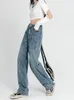 Kvinnors jeans goplus gröna lastbyxor kvinnors baggy hög midja flerfickade byxor pantalones ankos y sueltos mujer c60369