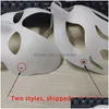 Party Masks Makeup Dance White Embryo Mod Diy Painting Handmade Mask Pp Animal Halloween Festival Paper Face Dbc Drop Delivery Home Dhq6O