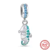 Pour les breloques pandora perles en argent sterling Bracelet Sea Animal Couleur changeante Chameleon Charm Dangle