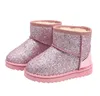 Buty zimowe dla dzieci mody buty śniegowe grube dziecięce bawełniane buty ciepłe miękkie dno dziewczyny zimowe buty narciarskie na 230613