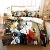 Sängkläder sätter anime bungo stray hundar sängkläder set tecknad täcke omslag och fall drottning full storlek barn presentdekor hem sängkläder z0612