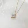 Gold Jewelry AU585 14K Yellow Solid Gold Moissanite Necklaces Special Design Popular Gemstone Necklace for Women Wedding Gift