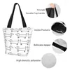 Shopping Bags Reusable Kawaii Dachshund Bag Women Shoulder Canvas Tote Portable Wiener Sausage Dog Grocery Shopper