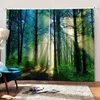 Rideau fenêtre traitement 3D rideaux salon forêt paysage pour enfants cuisine porte