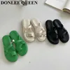 Tofflor mode kil tofflor kvinnliga skjut kvinnor casual flip flops varumärke sandal 2021 lyx mjuka platt strandskor gröna sandalias mujer j230613