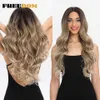 Kadın 13x4 dantel ön peruk siyah kadınlar için sentetik peruk 30 inç uzunluğunda doğal dalgalı sarışın gökkuşağı renk cosplay peruk 230524