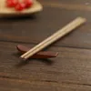 Chopsticks 10 Par Återanvändbart kinesiskt fast trä utan halkhalt japanska för sushi presentbordskök köksgadgetar