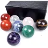 Crystal Sphere Ball Gift Kit for Chakra Balancing Therapy Healing Stones Rose Crystals Spheres Balls Diameter 20mm