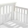 Bed Rails 2Pcs/Set Baby Mesh Crib Bumper Liner Breathable Summer Infant Bedding Bumpers born Cot Bed Around Protector 230612