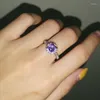 Bröllopsringar Yanleyu Promise Ring Finger Jewelry Solid 925 Silver Color 1 Carat Round CZ Zircon Engagement Women PR352