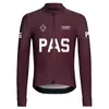 Fietsshirts Tops PAS Pro Team dunne jersey met lange mouwen race wielertrui fiets fietskleding Italië stof Naadloos proces 230612