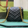 Multicolor marmont bag women shoulder crossbody bag designer handbag wavy Quilted shoulder backpack slither chain bags shoulder bag satchel luxurys handbags GG