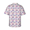 Casual herenoverhemden Herenoverhemd met korte mouwen Camelia's Geraniumbloem T-shirts Poloshirts