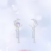 Exquis Planet Tassel Boucles d'oreilles pour les femmes Sparkling Asymétrique Drop Girl Party Jewelry R230613