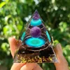 Orgonite Piramide Decor Energie Generator Genezing Kristallen bol Reiki Chakra Bescherming Meditatie Beeldjes Hars Home Handgemaakt Ornament Pjrfg