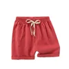 Shorts 212 Jaar Kinderen Strand Tiener Baby Jongen Korte Broek Blauw Zwart Voor Kinderen Meisjes Zomer Losse Casual Linnen 230613