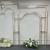 Decorazione per feste 3 pezzi Sfondo per matrimonio in oro Cornice per schermo Puntelli decorativi Arco dorato per esterni