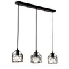 Chandeliers Nordic Retro Industrial Chandelier Creative Personality Modern Simple Bar Bedroom Aisle Black Three-head Small