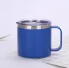 Canecas de café de 12 onças com alça Copo de escritório Stanless Garrafa de água Tumbler Caneca Isolamento térmico Copos de cerveja gelada Utensílios para beber DD