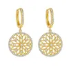 Catcher network 14K Gold Filled Earring Round Hollow Wedding Gemstone per le donne Peridot Bizuteria Drop Earring Jewelry