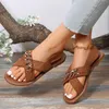 Sandalen Sommer Damen Leichte Metallkette Dekor Flache Hausschuhe Offene Spitze Mesh Elastisch Lässig Schnalle Gürtel Outdoor