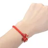 Charm Bracelets 2Pcs Red String Bracelet Couple Lucky Cord Ceramics Beads Handmade Women Men Birthday Party Decoration Gifts