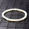 Strand Natural Irregular Shape Freshwater Mother Of Pearls Bracelets Women Square Yellow Shell Beads Bangle Stretch Jewelry Men Mala