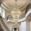 Hanglampen Luxe Woonkamerlamp Duplex Villa Hol Gebouw Middenbouw Deluxe Hal Led Kristallen Kroonluchters