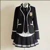 Conjuntos de roupas Conjunto de uniforme de estudante britânico de primavera e outono Conjunto de uniforme JK de marinheiro japonês Saia de uniforme coreano para meninos e meninas do ensino médio 230612