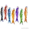 Garden Decorations 60cm Carp Spray Windsock Streamer Fish Flag Koinobori Kite Fish Colorful Windsock Carp Wind Sock Flag 100cm