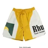 Men's Shorts Rhude Mens shorts casuam summer bench pants sportwear short letter loose letter men clothing US size