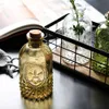 Storage Boxes Bins Vintage Carved Glass Flower Vase Tabletop for Home Decoration Po Prop Transparent Jar Aromatherapy Bottle 230613