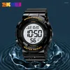 腕時計Skmei Watches Dual Time Men's Digital El LightElectronic Men Clock 50m防水