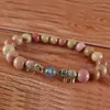 Braccialetti con ciondoli 8mm Rhodonite Labradorite Mala Beads Bracciale con perline Elefante Guarigione Meditazione Gioielli Regalo Yoga per le donne