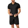 2023 Mens t shirt Summer New designer shirt Waffle V-neck Polo Shirt Polo Gola Polo Short Sleeve tshirt Mens Set