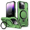 Capas de telefone magnéticas Kickstand para iPhone 12 Pro Max Heavy Duty PC TPU Hybrid Defender Capa protetora com suporte estável Carregamento sem fio