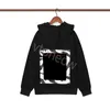 Offes Erkek Hoodies Moda Klasik Yüksek Kişilik Tasarımcı Kadın Sweatshirt Baskılı Sıradan Gevşek Gevşeli Kazak Kazak Giyim High Street Pamuklu Çıkar Beyaz Top